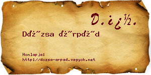 Dózsa Árpád névjegykártya